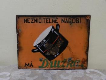 Reklamní smaltovaná cedule Nezničitelné Nádobí Reklamní smaltovaná cedule Nezničitelné Nádobí