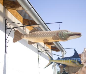 Vývěsní štít - štika Vývěsní štít - štika