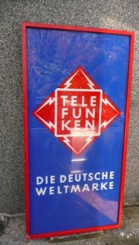 Skleněná reklama Telefunken